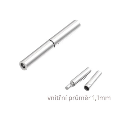 Bayonet fastening with 1.15 mm thread made of surgical steel