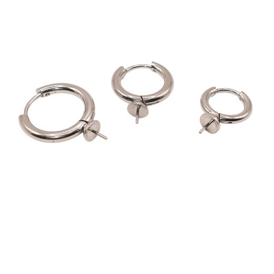 Hoop earrings with vertical or horizontal eyelet