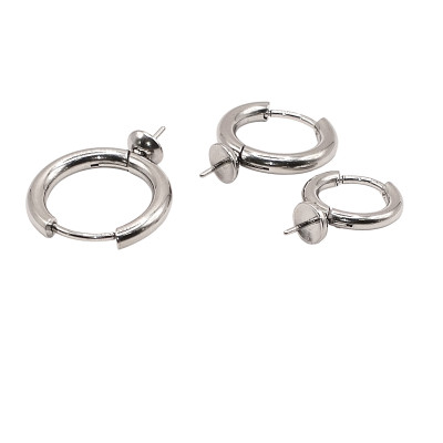 Hoop earrings with vertical or horizontal eyelet