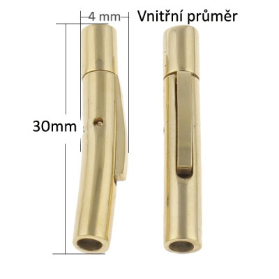 Bayonet closure, 4mm surgical steel eyelet