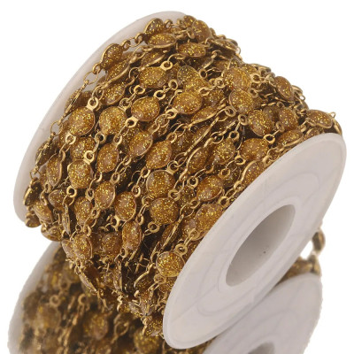 Fine chain with oval eyelets surgical steel