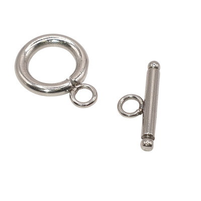 American surgical steel clasp, ring size 12mm