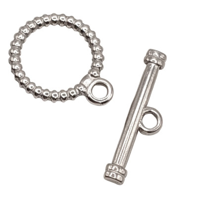 Steel Toggle Clasps Heart and Arrow