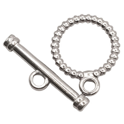 Steel Toggle Clasps Heart and Arrow