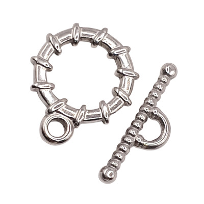 Steel Toggle Clasps Heart and Arrow