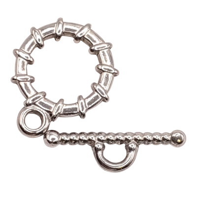 Steel Toggle Clasps Heart and Arrow