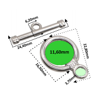Steel Toggle Clasps Heart and Arrow