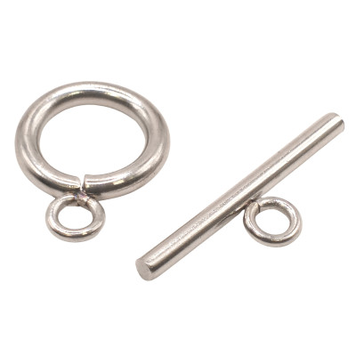 Steel Toggle Clasps Heart and Arrow