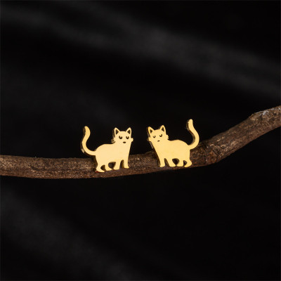 Mechanical earrings made of surgical steel