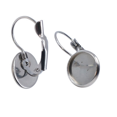 Lever Back earrings with Tray10mm stainless steel