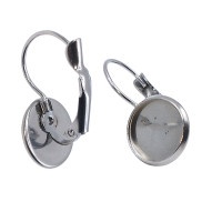 Lever Back earrings with Tray10mm stainless steel