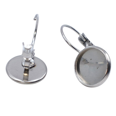 Lever Back earrings with Tray10mm stainless steel