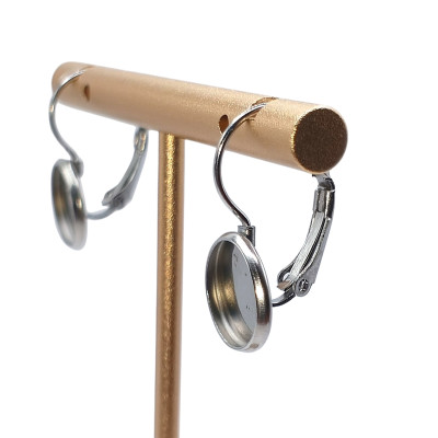 Lever Back earrings with Tray10mm stainless steel