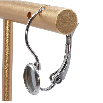 Lever Back earrings with 6mm settings stainless steel