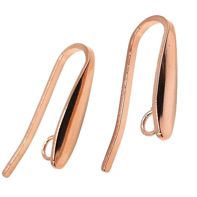 Afroháček s očkem Rose gold chirurgická ocel