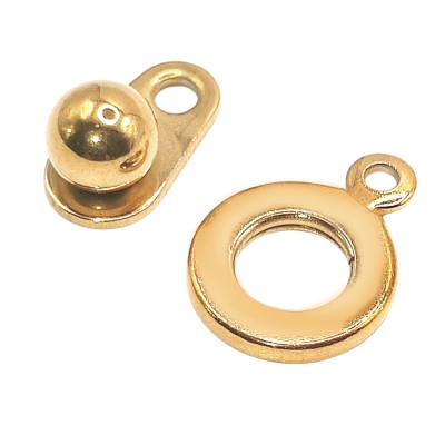 Steel Snap Clasps Flat Round