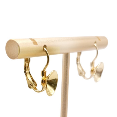 Náušnice pro rivolli 8 mm chirurgická ocel zlatá 18K galvanizace