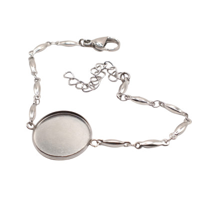 Bracelet with surgical steel ring