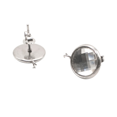 Puseta bed in the shape of a heart INNER DIAMETER 10 x 10mm made of surgical steel