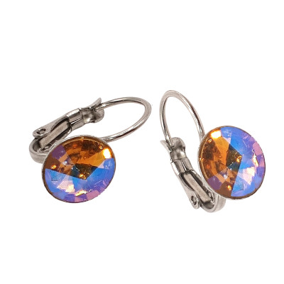 Earrings and pendant with rivolki Swarovski surgical steel