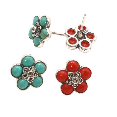 Marcasite heart earrings AG 925/1000