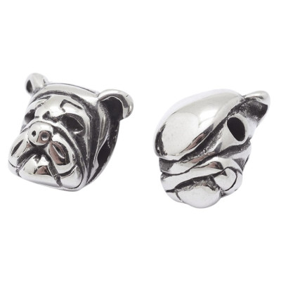 Bead with a small thread bulldog surgical steel