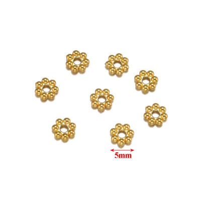 Intermediate ring 3,4,5,6mm made of surgical steel gold galvanization