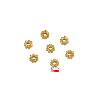 Intermediate ring 3,4,5,6mm made of surgical steel gold galvanization