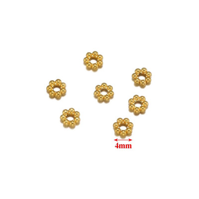 Intermediate ring 3,4,5,6mm made of surgical steel gold galvanization