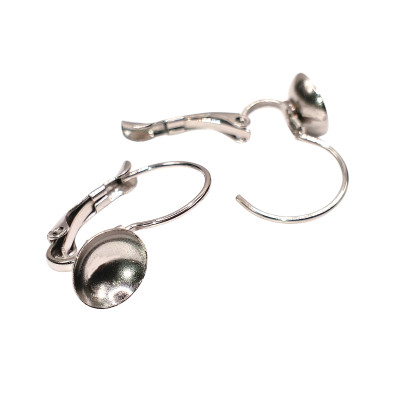 Mechanical earrings with a 8mm bowl made of stailess steel 304