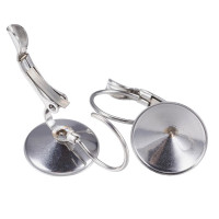 Lerver Back earrings for Rivoli 12mm tray stainless steel