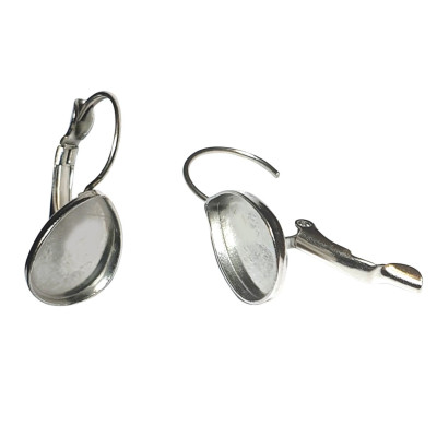 Lever Back earrings drop setings stainless steel