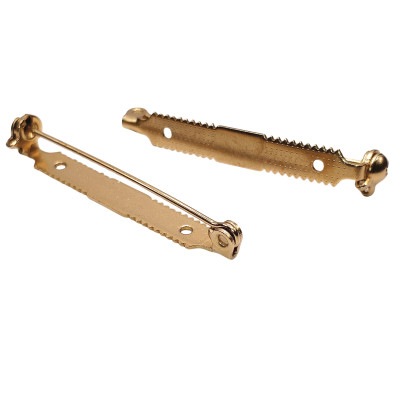 Broochfindings 36 x 5mm PVD light gold