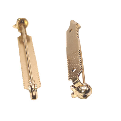 Broochfindings 36 x 5mm PVD light gold