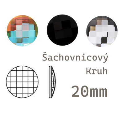 Preciosa Chessboard Circle 10mm Crystal