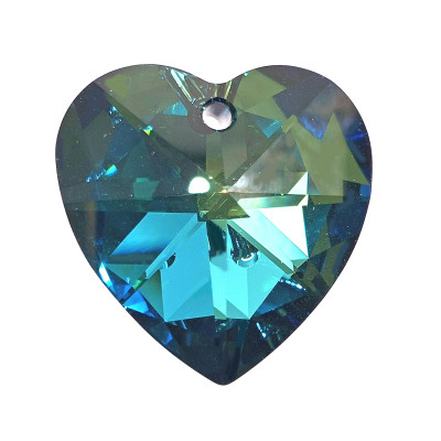 Pendant heart Crystal Bermuda Blue