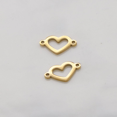 Drop connector with colored stone, surgical steel