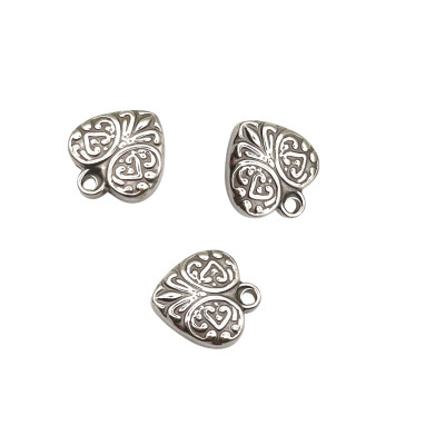 Surgical steel fish skeleton pendant