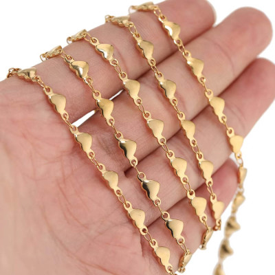 Fine chain with 3.5 mm plastic black balls surgical steel