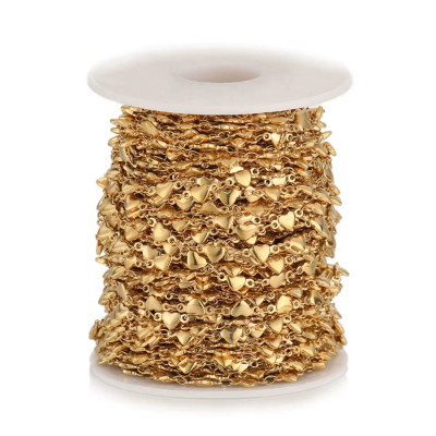 Fine chain with 3.5 mm plastic black balls surgical steel