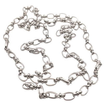 Combined chain link rectangular links and figure eights surgical steel