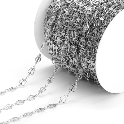 Fine chain with oval eyelets surgical steel