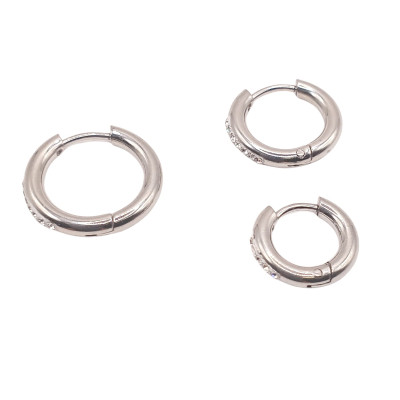 Earrings rings with cubic zirconia