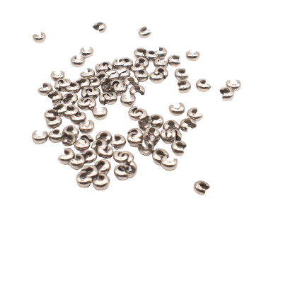 Crimp seed beads 3mm surgical steel 3 color variants