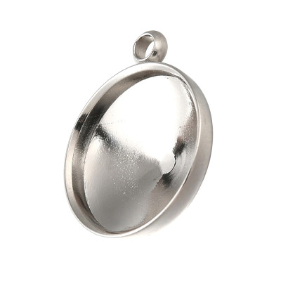 Round bed pendant made of surgical steel 10mm