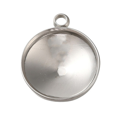 Round bed pendant made of surgical steel 10mm
