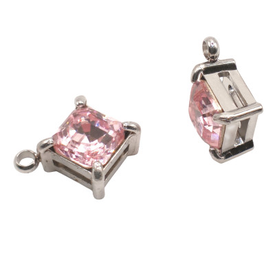 Cloverleaf pendant in two color combinations of surgical steel