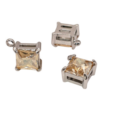 Přívěsek s kamenem Princess square chirurgická ocel