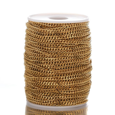 Diamond-Cut Curb Chain Fabric – 3.5 mm