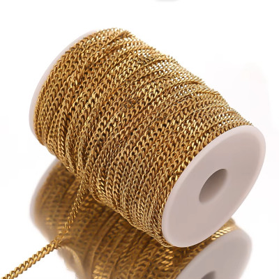 Diamond-Cut Curb Chain Fabric – 3.5 mm